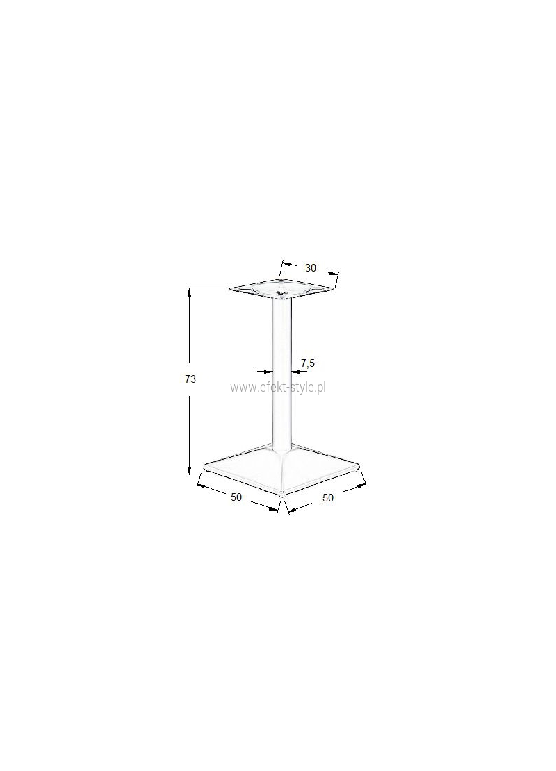 Podstawa do stolika SH-4002-8/B  50x50 cm, wys. 73 cm
