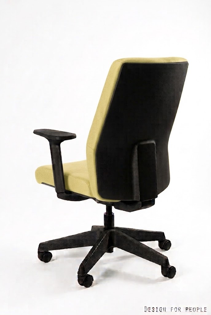 Fotel obrotowy WORK z atestem do pracy 24/7 - BL410 MUSTARD