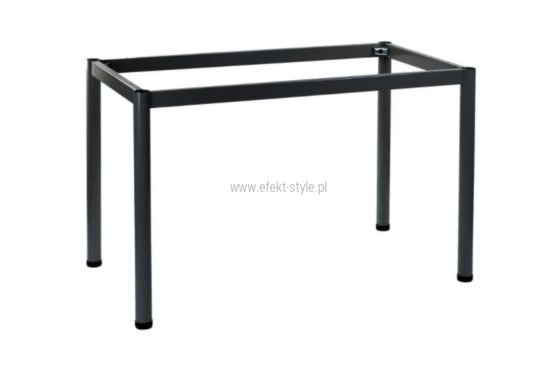 Stelaż metalowy do stołu i biurka 57/OC 136x66 cm, nogi okrągłe fi 5 cm - CZARNY