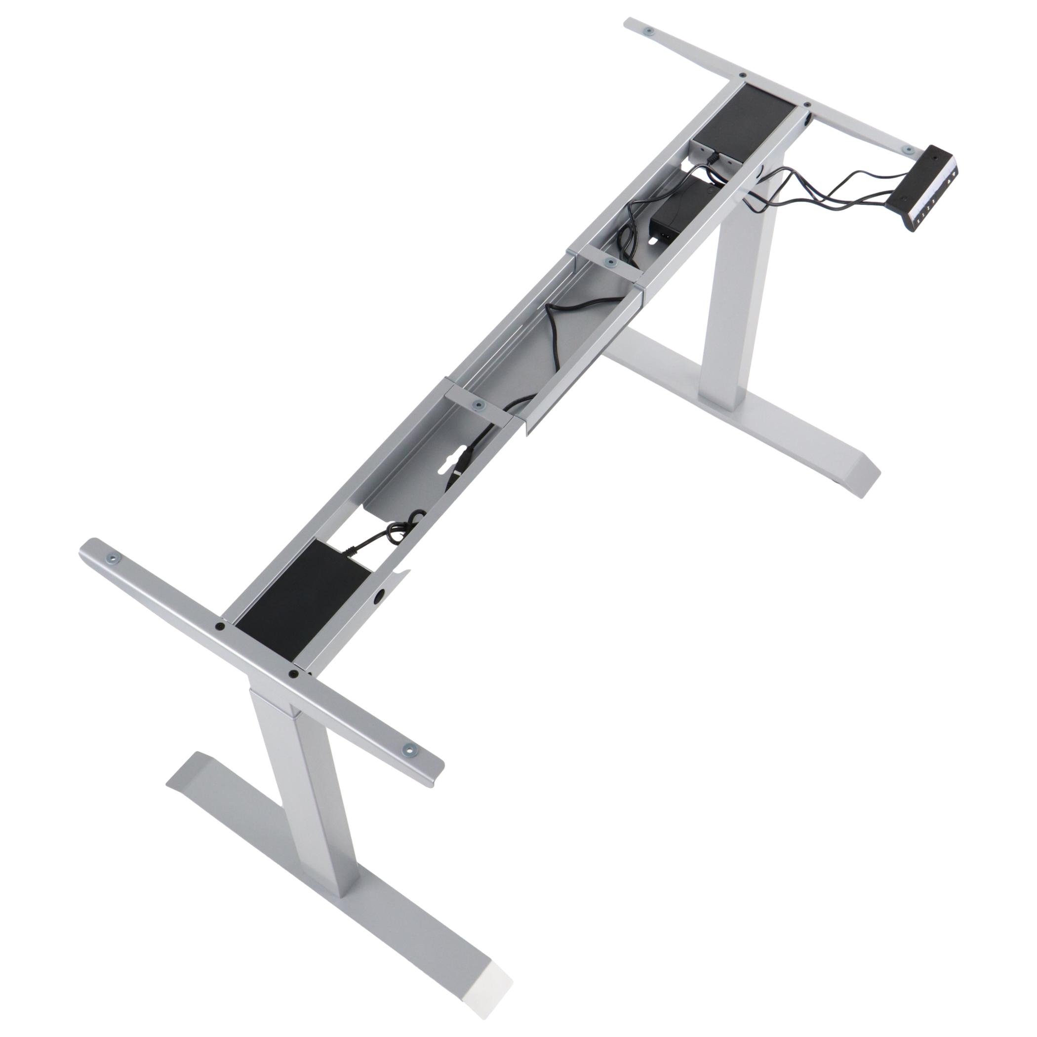 Stelaż UT04E-2T/A z elektryczną regulacją wysokości w zakresie 71-118 cm; 2-silnikowy, kolor szary
