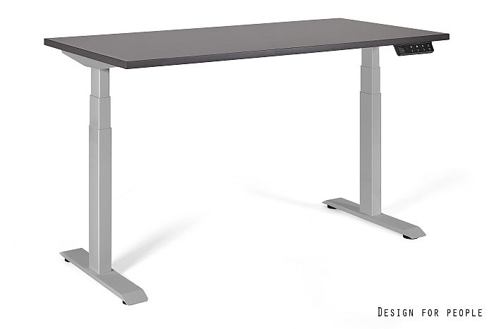 ACTIVE I-YZ-13 Biurko z elektryczną regulacją wysokości, blat 140x70 cm kolor antracyt, stelaż szary