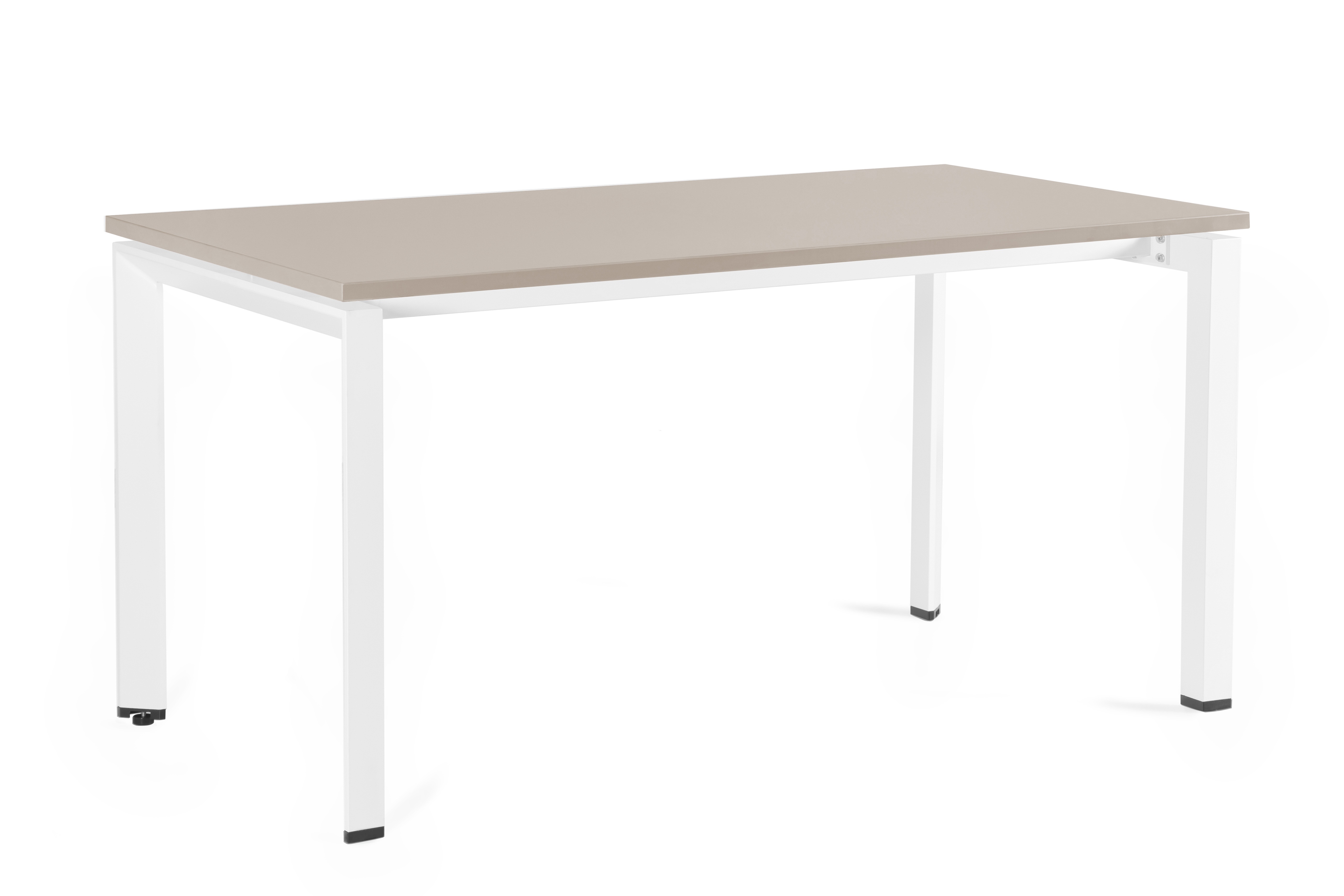 Biurko / Stół PASON Manager Desk 150x80 cm – Beżowy Blat / Biały Stelaż