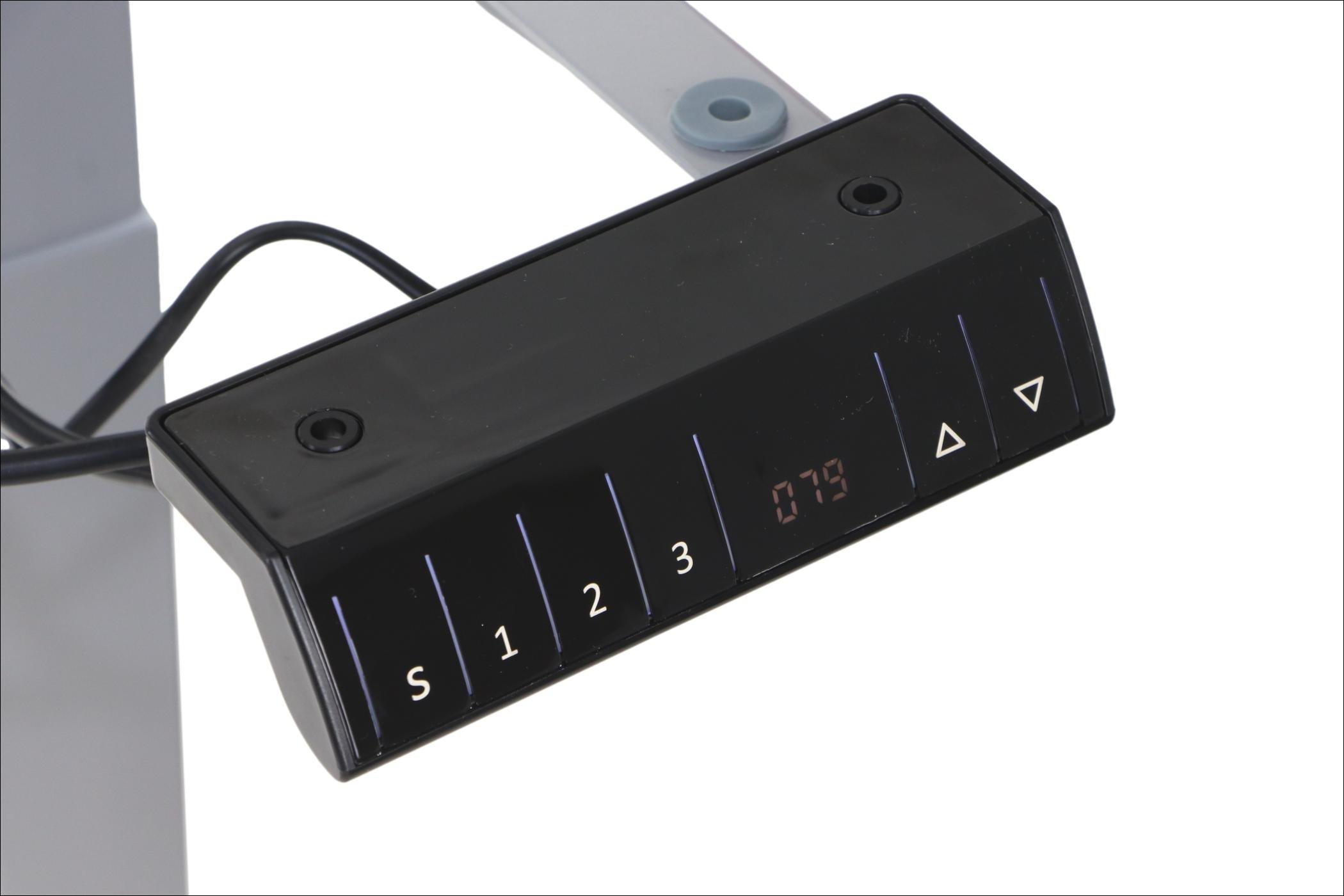Stelaż UT04E-2T/A z elektryczną regulacją wysokości w zakresie 71-118 cm; 2-silnikowy, kolor szary