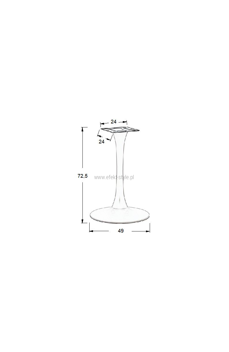 Podstawa do stolika SH-9108-1/W fi 49 cm wys. 72,5 cm