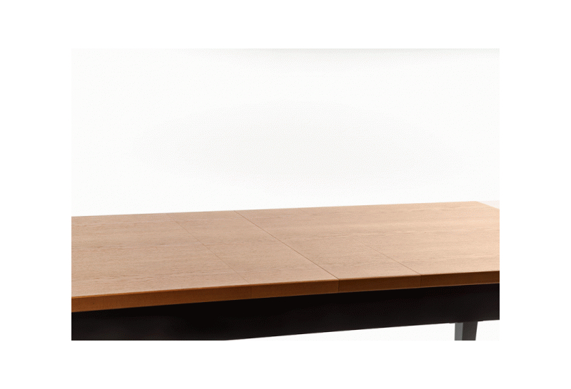WINDSOR stół rozkładany 160-240x90x76 cm kolor ciemny dąb/czarny