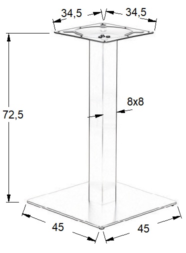 Podstawa stolika SH-5002-5/A - 45x45 cm