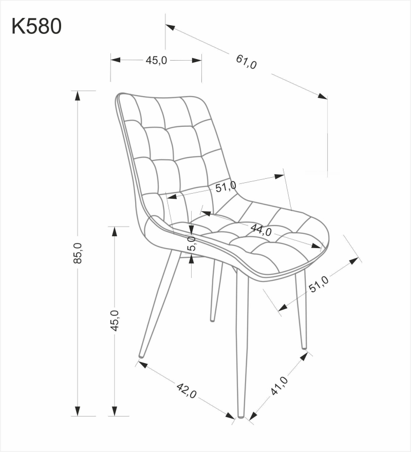 K580 krzesło kolor beżowy