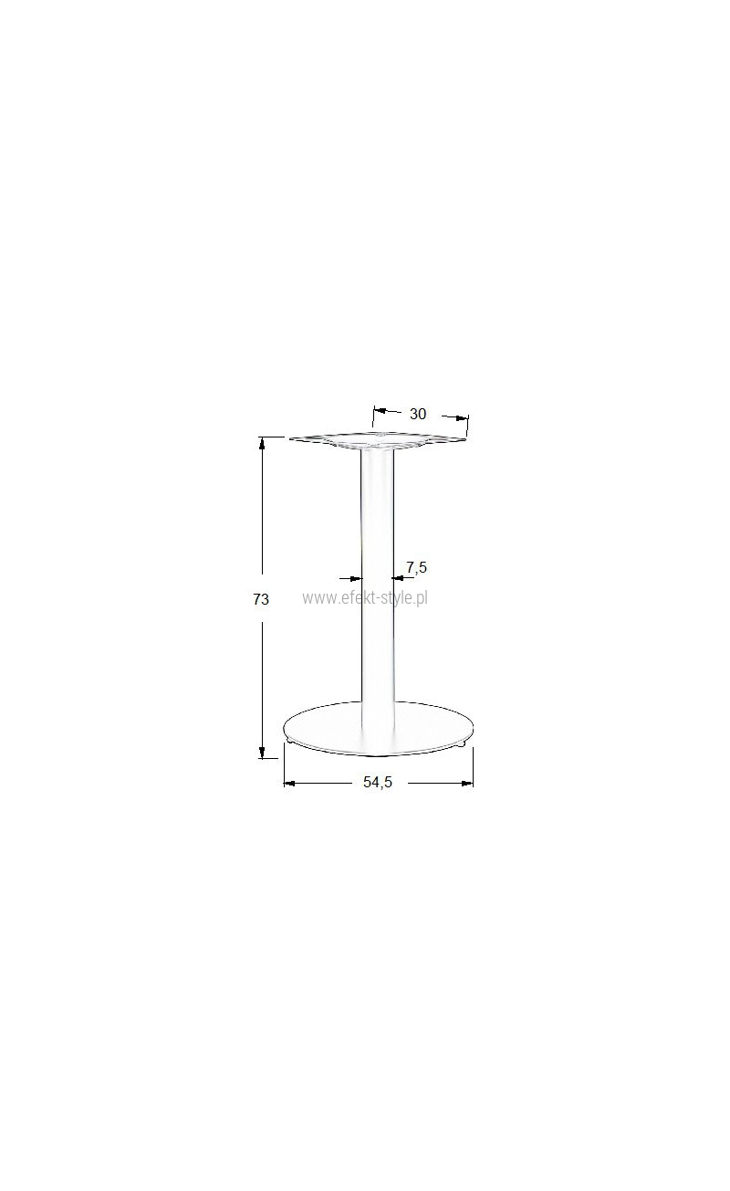 Podstawa do stolika SH-5001-5/B  fi 45 cm, wys. 73 cm
