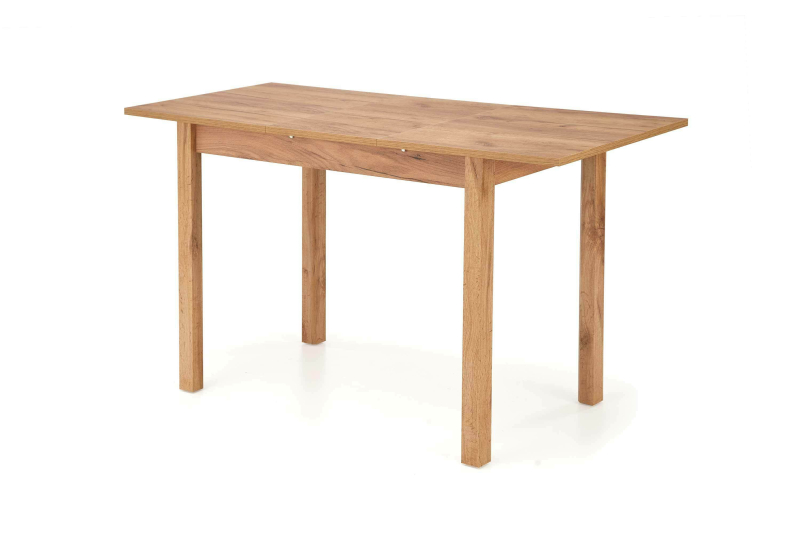 GINO stół rozkładany 100-135/60/75 cm, blat - dąb craft, nogi - dąb craft