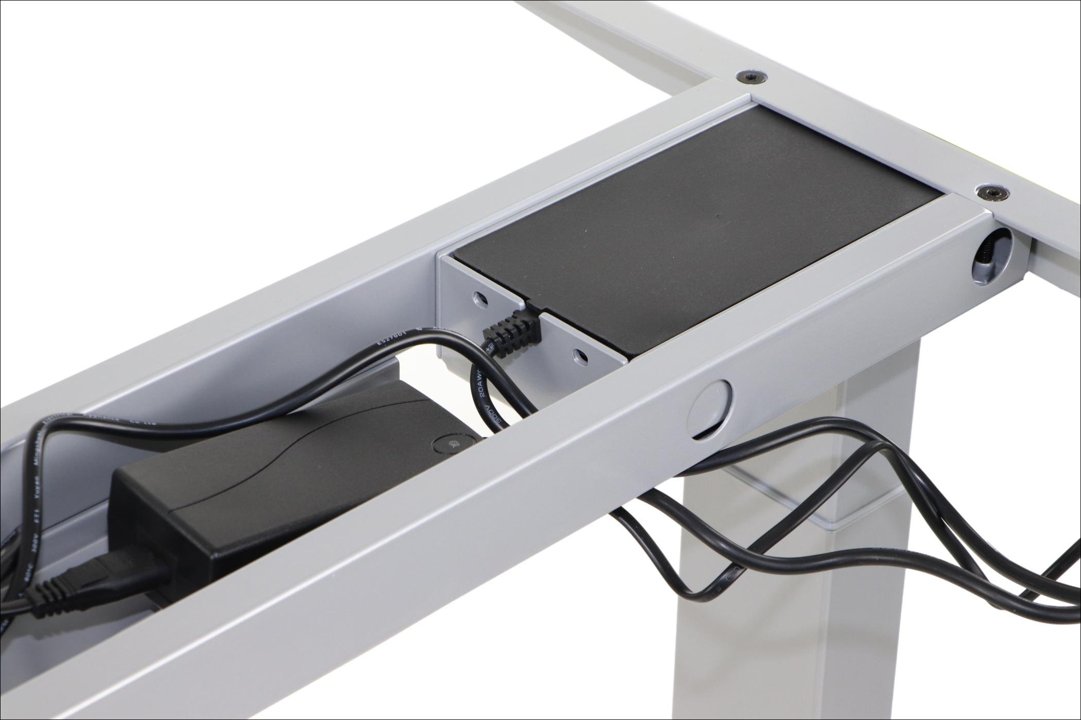 Stelaż UT04E-2T/A z elektryczną regulacją wysokości w zakresie 71-118 cm; 2-silnikowy, kolor szary