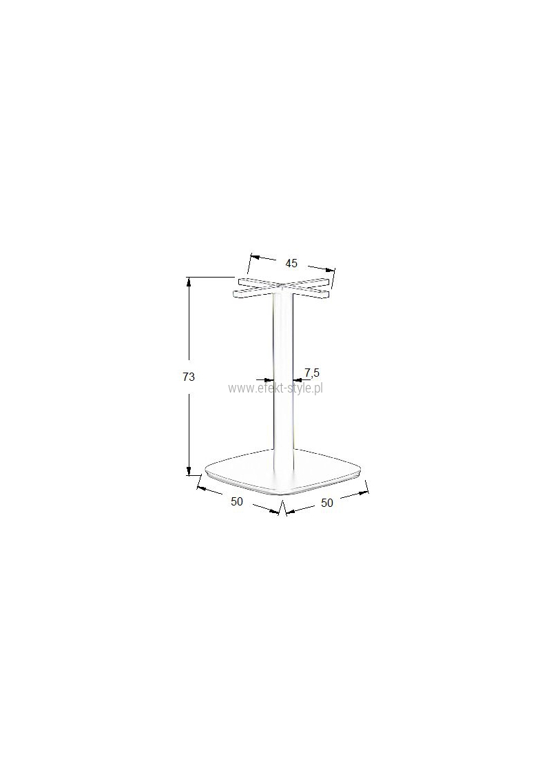 Podstawa do stolika SH-3050-3/A  50x50 cm, wys. 73 cm