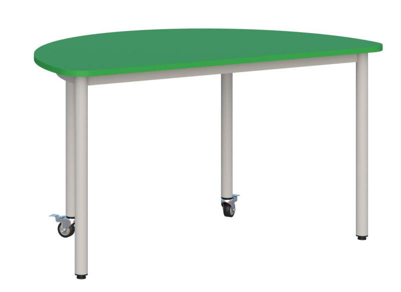 Stolik mobilny blat półokrągły 120x60/rozmiar 4,5,6