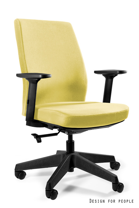 Fotel obrotowy WORK z atestem do pracy 24/7 - BL410 MUSTARD