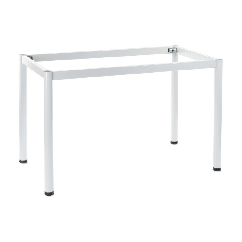 Stelaż metalowy do stołu i biurka 57/OB 156x76 cm, nogi okrągłe fi 5 cm - BIAŁY