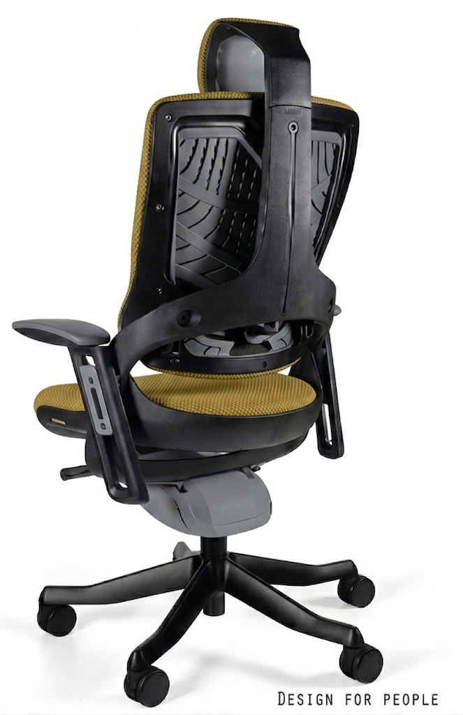 WAU 2 Fotel obrotowy czarny, tkanina BL408 KHAKI