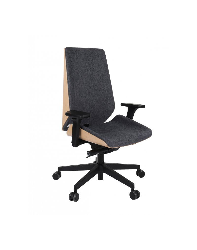 Fotel gabinetowy MOON WOOD BLACK