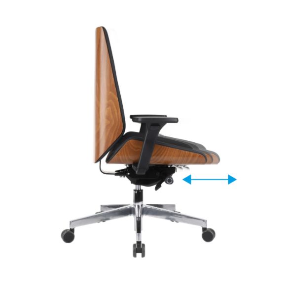 Fotel gabinetowy MOON WOOD BLACK
