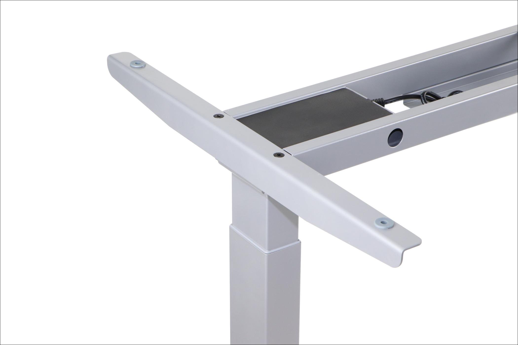 Stelaż UT04E-2T/A z elektryczną regulacją wysokości w zakresie 71-118 cm; 2-silnikowy, kolor szary
