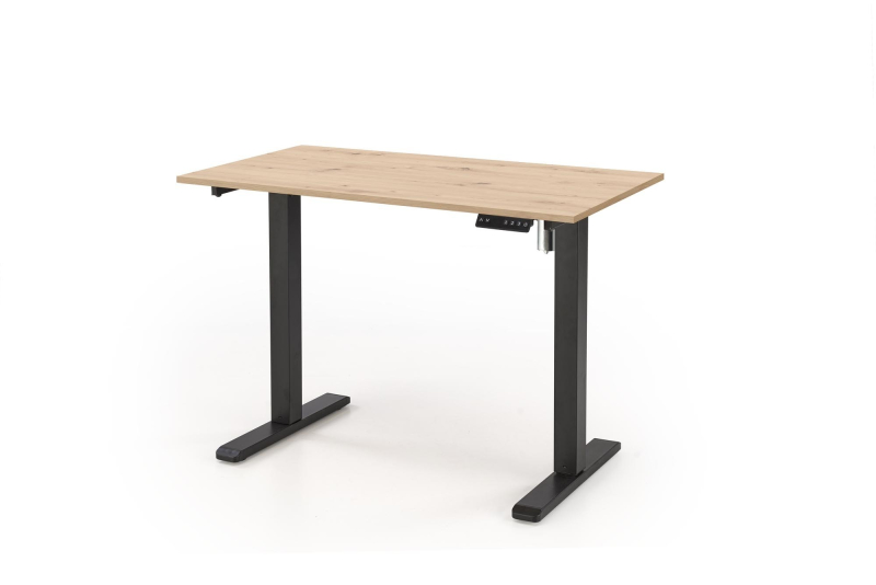 B53 biurko biurko z funkcją regulacji wysokości, dąb artisan / czarny