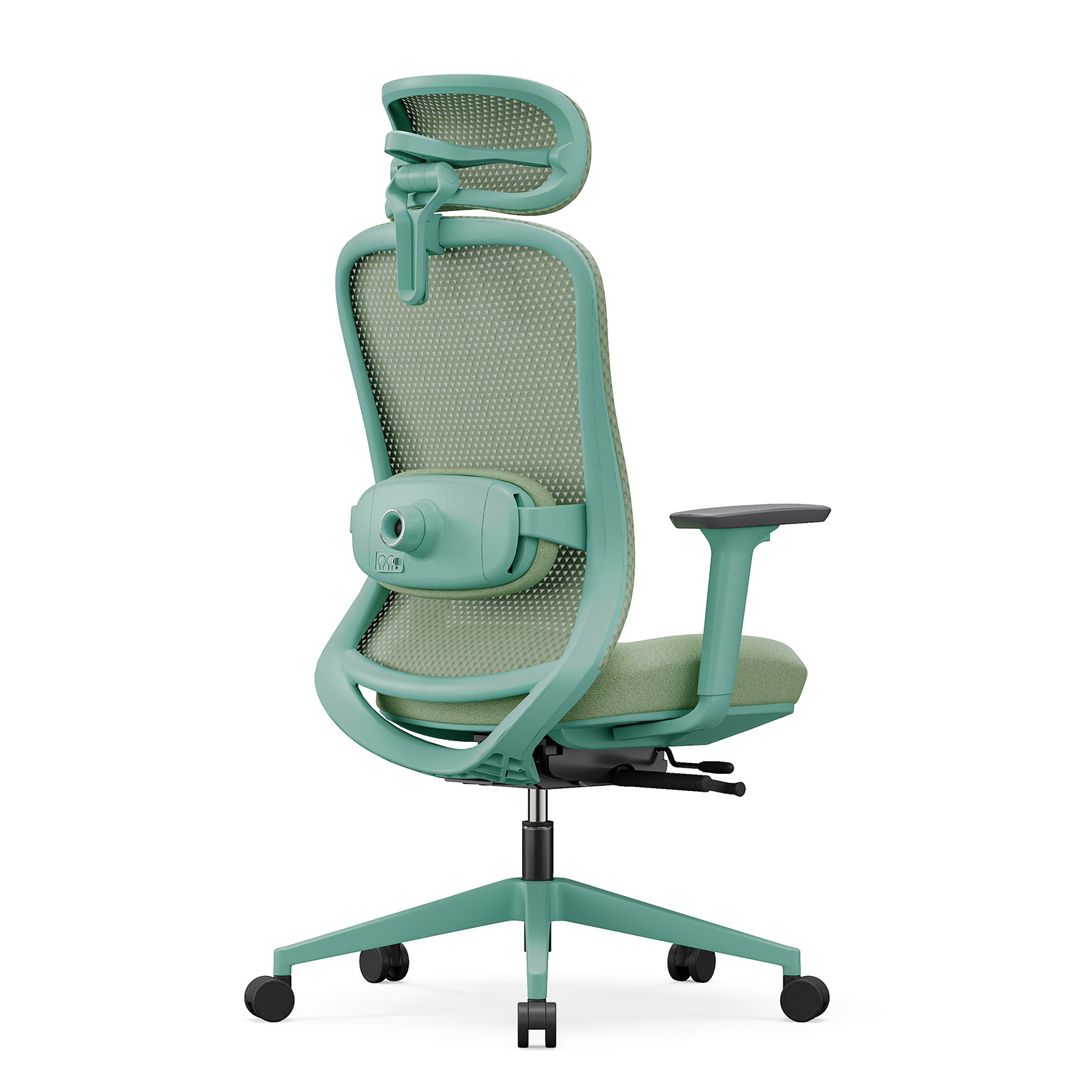 Fotel biurowy ergonomiczny ANGEL fizjO miętowy z funkcją masażu