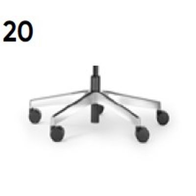 Krzesło biurowe obrotowe LIFT LF10R - polerowana (efekt chrom) - 20