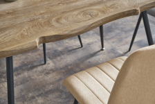 LARSON stół, blat - naturalny, nogi - czarny