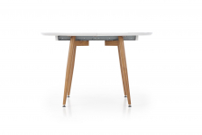 EDWARD stół rozkładany dąb miodowy / biały; nogi: dąb miodowy