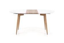 EDWARD stół rozkładany 120-200/100/75 cm biały / dąb san remo