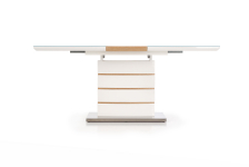 TORONTO stół rozkładany 140-180/80/76 cm, biały / dąb złoty