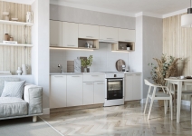 VIOLA 260 kuchnia zestaw korpus: dąb sonoma, fronty: waniliowe