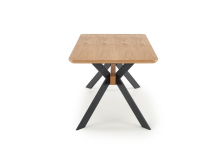 BACARDI stół rozkładany 160-220/90/76 cm, dąb naturalny / czarny