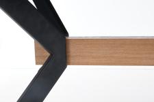 BACARDI stół rozkładany 160-220/90/76 cm, dąb naturalny / czarny