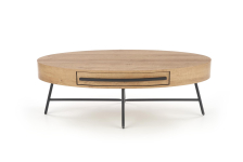 CAROLINA ława z szufladą dąb złoty/czarny