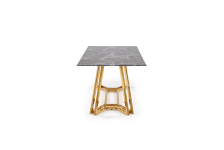 KONAMI stół, 160/90/75 cm, blat - czarny marmur, nogi - złoty