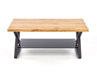 XENA PROSTOKĄT ława czarny / naturalny