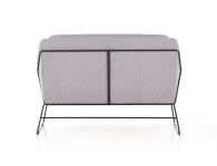 SOFT 2 XL fotel wypoczynkowy podwójny czarny stelaż, jasny popiel