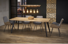 DICKSON stół rozkładany 150-210/90 cm, blat - naturalny, nogi - czarny