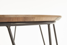 NUBIRA ława stelaż - czarny, blat - orzechowy