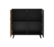 RANDOM KM-2 komoda dąb wotan/czarny