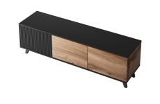 RANDOM RTV-1 stolik RTV dąb wotan/czarny