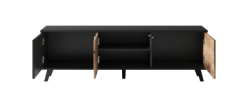 RANDOM RTV-1 stolik RTV dąb wotan/czarny