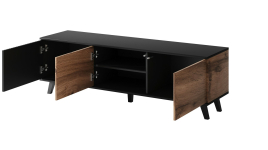 RANDOM RTV-1 stolik RTV dąb wotan/czarny