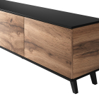 RANDOM RTV-2 stolik RTV dąb wotan/czarny