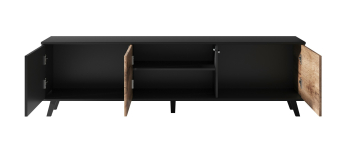 RANDOM RTV-2 stolik RTV dąb wotan/czarny