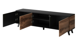 RANDOM RTV-2 stolik RTV dąb wotan/czarny