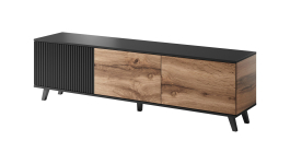 RANDOM RTV-2 stolik RTV dąb wotan/czarny