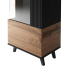 RANDOM W-1 witryna dąb wotan/czarny