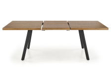 BERLIN stół rozkładany 140-180 cm, blat - orzechowy, stelaż - czarny