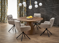 HENDERSON stół okrągły fi 136/78 cm, orzechowy