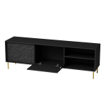 BULLET RTV-1 stolik RTV 180 cm czarny, nogi: złoty